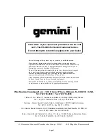 Предварительный просмотр 17 страницы Gemini CDJ-30 Operation Manual