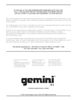 Предварительный просмотр 1 страницы Gemini CDJ-300 User Manual