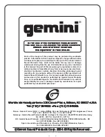 Preview for 12 page of Gemini CDJ-OI Operation Manual