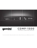 Предварительный просмотр 2 страницы Gemini CDMP-1500 Instruction Manual