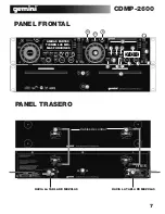 Предварительный просмотр 7 страницы Gemini CDMP-2600 Operation Manual