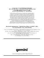 Предварительный просмотр 19 страницы Gemini CDMP-2600 Operation Manual