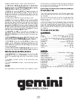 Preview for 7 page of Gemini CDX-02G Operation Manual