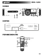 Предварительный просмотр 15 страницы Gemini CDX-1250 Operation Manual