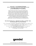 Предварительный просмотр 19 страницы Gemini CDX-1250 Operation Manual