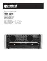 Gemini CDX-2200 Operation Manual preview