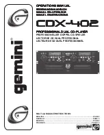 Gemini CDX-402 Operation Manual preview