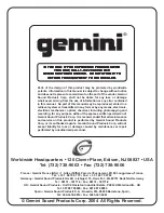 Предварительный просмотр 16 страницы Gemini CDX-O4 Operation Manual