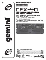 Gemini CFX-40 Operation Manual preview