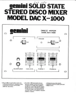 Preview for 1 page of Gemini DAC X-1000 Specification Sheet