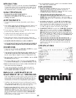 Предварительный просмотр 6 страницы Gemini EQ-3000 Operation Manual