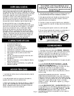 Preview for 10 page of Gemini EX-26 Operation Manual