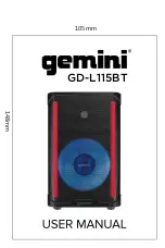 Gemini GD-L115BT User Manual preview