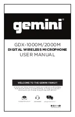 Preview for 1 page of Gemini GDX-1000M User Manual