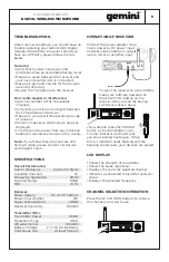 Предварительный просмотр 5 страницы Gemini GDX-1000M User Manual