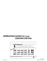 Gemini GEM-RP8 Operating Manual preview