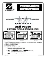 Gemini Gemini GEM-P3200 Programming Instructions Manual предпросмотр