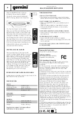 Preview for 6 page of Gemini GMAX-6000 User Manual