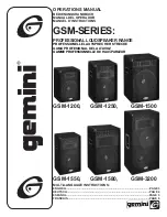 Gemini GSM-1250 Operation Manual preview