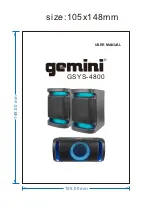 Предварительный просмотр 1 страницы Gemini GSYS-4800 User Manual