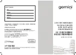 Gemini GVC14M Instruction Manual preview