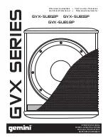 Preview for 1 page of Gemini GVX-SUB12P Operation Manual