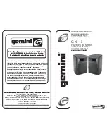 Gemini GX-I Operation Manual предпросмотр