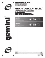 Предварительный просмотр 1 страницы Gemini GXA 750 Operation Manual