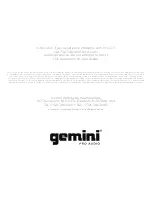 Gemini HPS-12BLU Instruction Manual предпросмотр