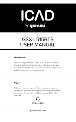 Gemini ICAD GSX-L515BTB User Manual preview