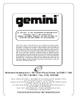 Preview for 12 page of Gemini IPMX Operational Manual