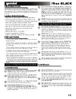 Preview for 12 page of Gemini iTRAX BLACK Operation Manual