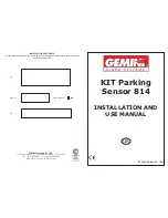 Preview for 1 page of Gemini KIT ParkingSensor 814 Installation And Use Manual