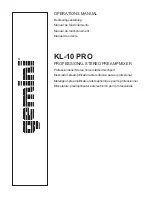 Preview for 1 page of Gemini KL-10 PRO Operation Manual