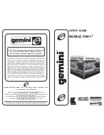 Preview for 1 page of Gemini MOBILE PAK201 Setup Manual