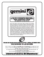 Preview for 16 page of Gemini MPX-3 Operation Manual