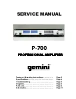 Gemini P-700 Service Manual preview