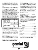 Preview for 5 page of Gemini PMX-03 Operation Manual