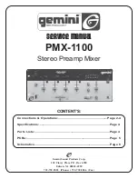 Preview for 1 page of Gemini PMX-1100 Service Manual