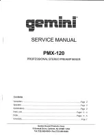 Gemini PMX-120 Service Manual preview