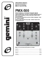 Gemini PMX-500 Operator'S Manual preview