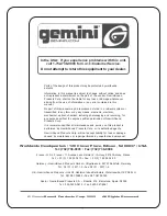 Preview for 8 page of Gemini PMX-500 Operator'S Manual