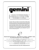 Preview for 6 page of Gemini PS-121x Operation Manual