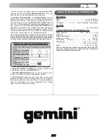 Preview for 15 page of Gemini PS-121x Operation Manual