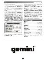 Предварительный просмотр 5 страницы Gemini PS-424x Operating Manual