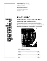 Gemini PS=525 PRO Operation Manual preview