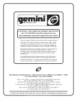 Preview for 12 page of Gemini PS-700i Operation Manual