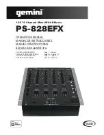 Gemini PS-828EFX Operation Manual preview