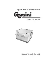 Предварительный просмотр 1 страницы Gemini QUIET BRAILLE SERIES User Manual