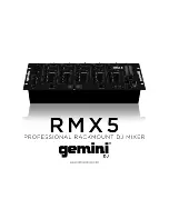 Preview for 1 page of Gemini RMX5 User Manual